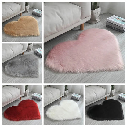 Liebestyp Flauschigen Teppich, Plüsch Flauschigen Bett Teppich Für Schlafzimmer Nach Hause-Rosa 30x40CM
