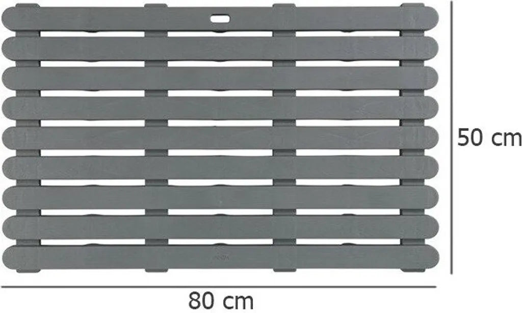Wenko Badematte Indoor & Outdoor Grau, 50 X 80 Cm