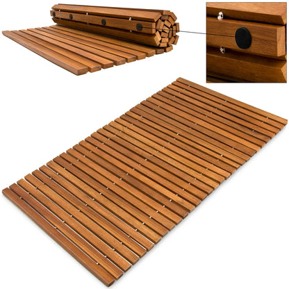  Badematte Akazieholz - 80 Cm X 50 Cm - FSC® Zertifiziert, Ausführung:Stab