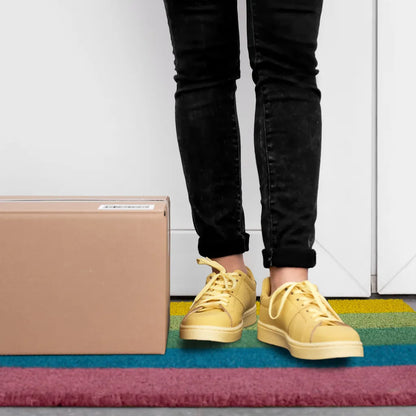 Relaxdays Fußmatte Kokos Regenbogen