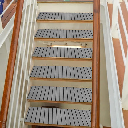  EINFEBEN Bodenbelag Matte Deck Teppich EVA Schaum Teak Yacht Selbstklebend Fußboden Deck Matte Grau 240x90cm