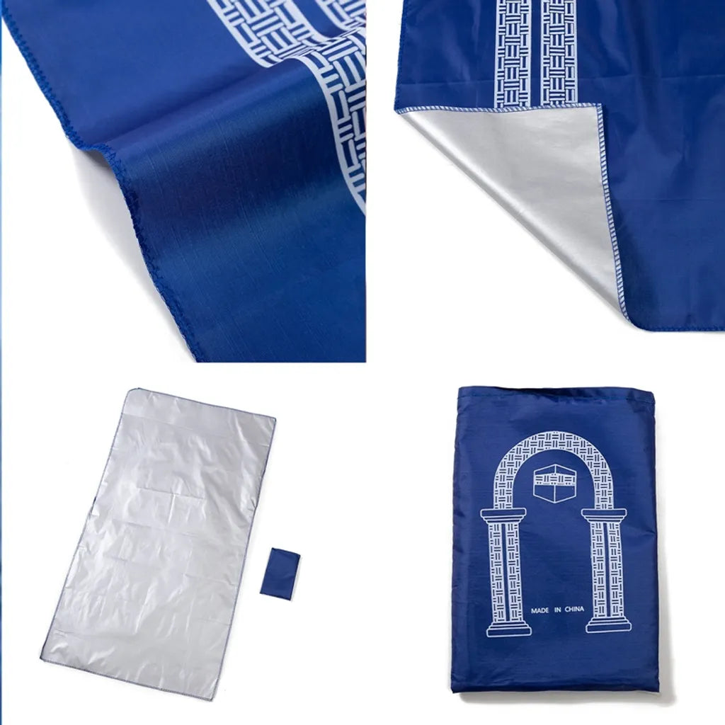  Muslimischer Gebetsteppich,Islamisch Türkischer Gebetsteppich,Islam Reise Tragbare Matte, Ramadan Teppich, Muslimische Perlen, Ramadan Geschenke 100*60cm