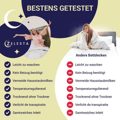  HUDSON Leichte Mikrofaser Bettdecke 200g / M² 140x200cm Stahl & Silber