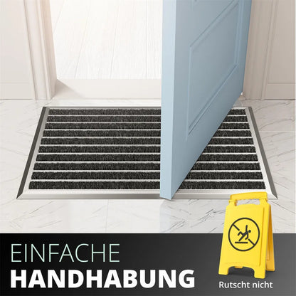  Fußmatte Außen Grau 55 X 90 Cm, Aluminium Fußmatten, Fußabtreter Außen, Schmutzfang Alu, Schmutzfangmatte Außenbereich, Fussmatte Aussenbereich, Türmatte Außen, Fußabstreifer Hauseingang, Abtreter