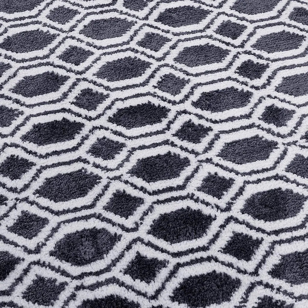  Teppich Auf Maß Casablanca Anthrazit / Schwarz 100x200 Cm