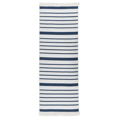  VidaXL Teppich Marineblau 100x300 Cm Baumwolle
