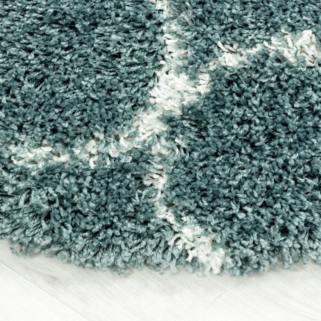  Wohnzimmerteppich,hochflor Shaggy,designer Teppich,Kachel Muster,Farbe:Rosa, Farbe:GRAU, Grösse:240 Cm X 340 Cm