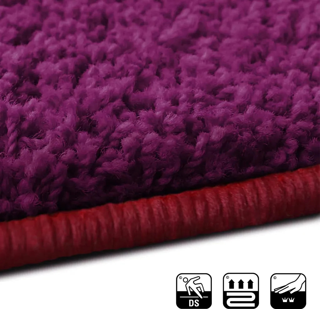  Bettumrandung Barcelona Berry 1 Läufer 80x300 Cm + 2 Brücken 80x150 Cm