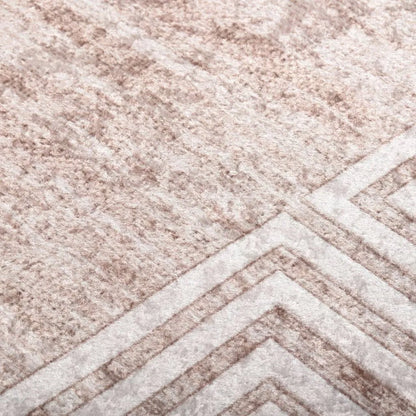  VidaXL Teppich Waschbar 160x230 Cm Beige Rutschfest