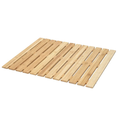  Badematte MCW-E73, Duschmatte Badvorleger Badteppich, Bambus Rutschfest, 60x50cm