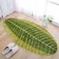  Green Leaf Soft Non-Slip Bath Mat Bath Mat Shower Mat Floor Mat Carpet For Bathroom Kitchen Living Room Bedroom, Green, 40x60 Cm