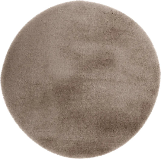  Kayoom - Hochflor Teppich Rabbit Light 525 Taupe Grösse: Ø 160cm RUND