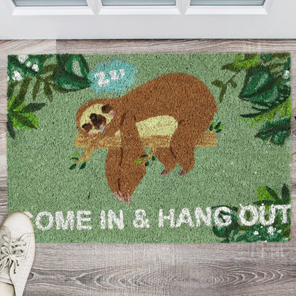  Relaxdays Fußmatte Kokos "Come In & Hang Out"