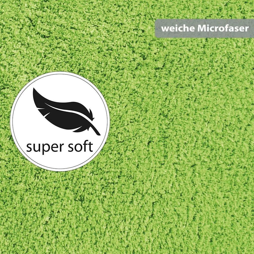  PANA® Flauschige Hochflor Badematte - Versch. Größen, Formen & Farben, Farbe:Grün, Größe:rund 90cm