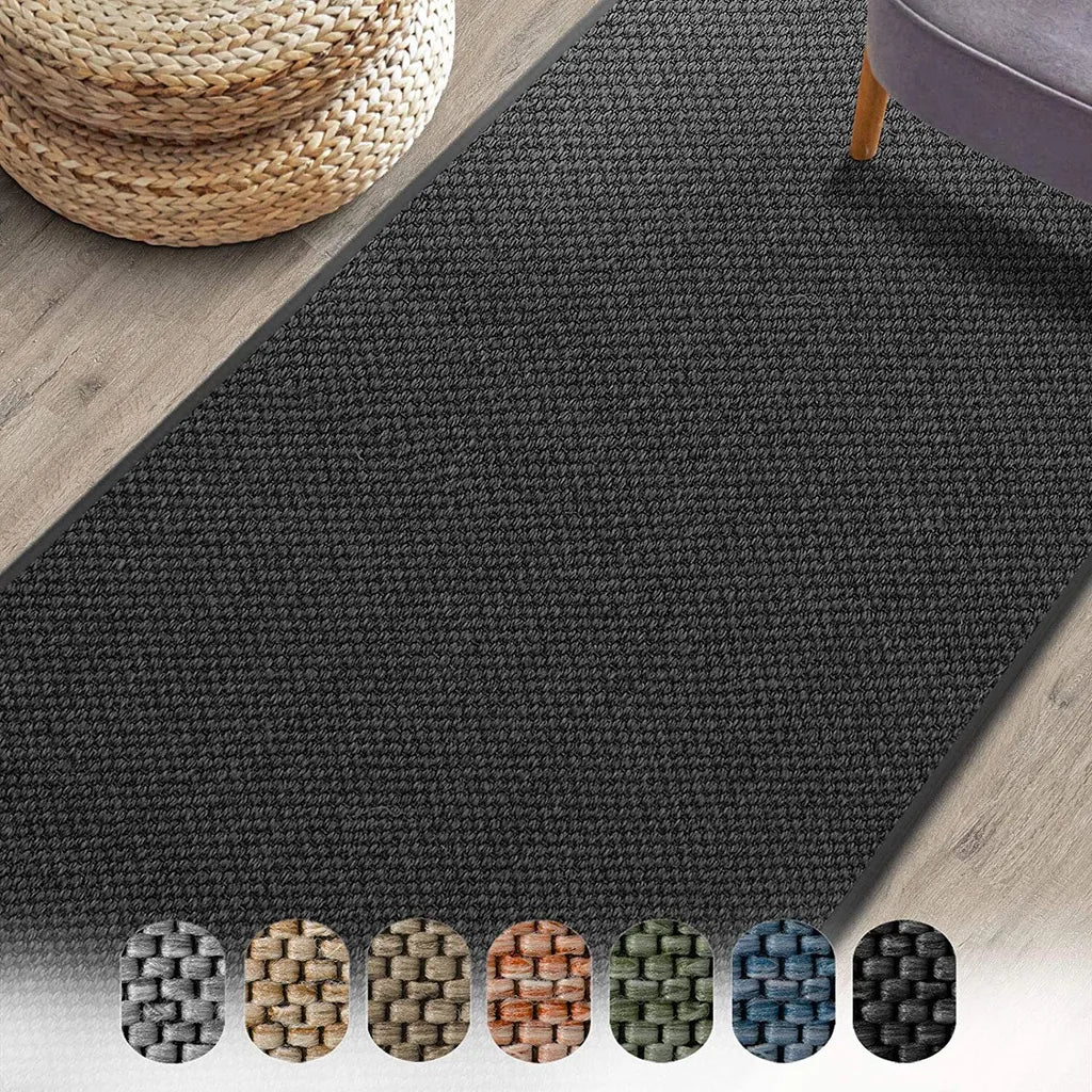  Teppich-Läufer Auf Maß Sabang Sisaloptik Anthrazit Breite: 66 Cm, Länge: 200 Cm