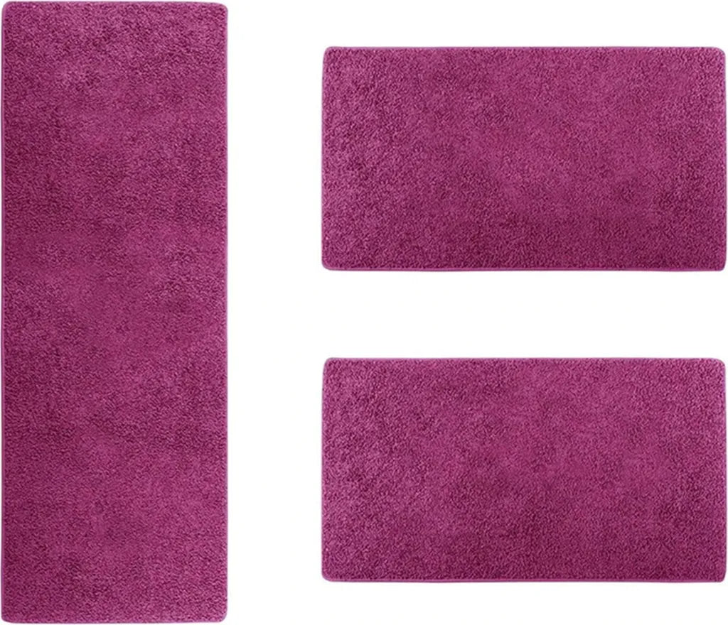  Bettumrandung Barcelona Berry 1 Läufer 80x300 Cm + 2 Brücken 80x150 Cm