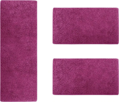  Bettumrandung Barcelona Berry 1 Läufer 80x300 Cm + 2 Brücken 80x150 Cm