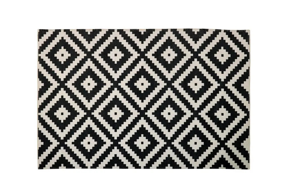  Teppich (160x230 Cm, Weiß-schwarz)