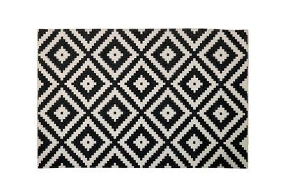  Teppich (160x230 Cm, Weiß-schwarz)