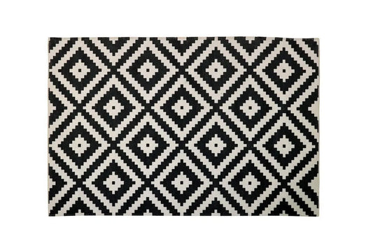  Teppich (160x230 Cm, Weiß-schwarz)