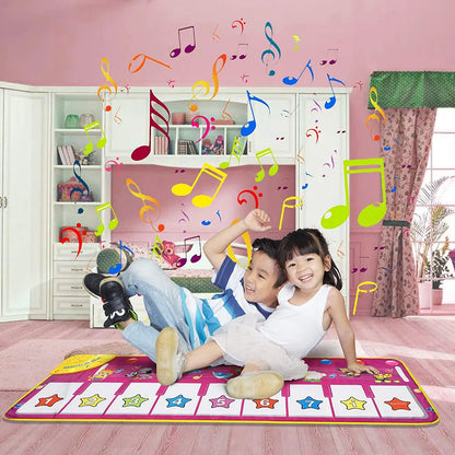  Spielzeug Piano Matte Tanzmatte Klaviertastatur Klaviermatte Musikmatten Touch Musical Teppich Für Babys Kleinkind Jungen Und Mädchen Geschenk 100*36 Cm