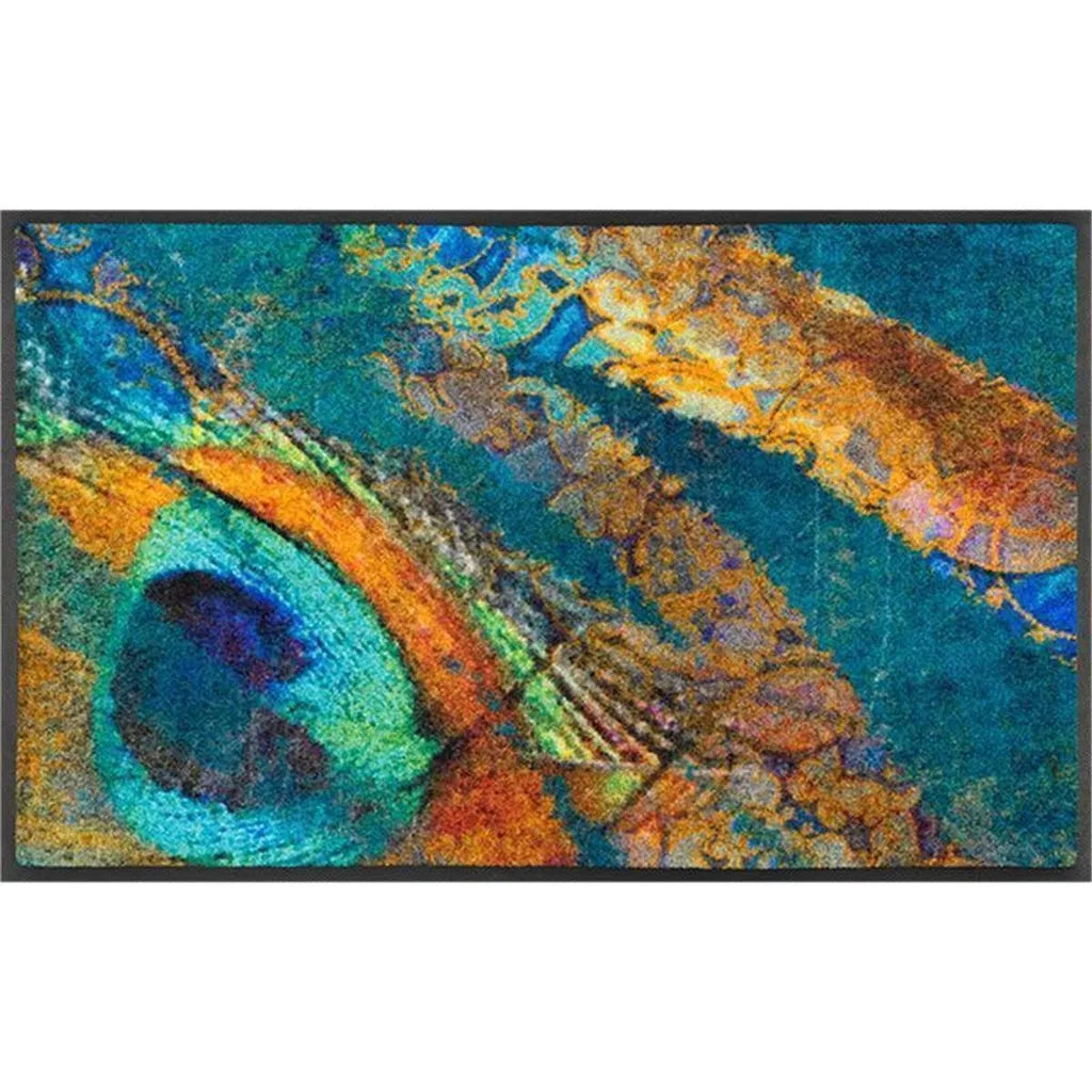  Wash+dry Fußmatte Exotic Pavo Waschbare Schmutzmatte, Größe:75 X 120 Cm