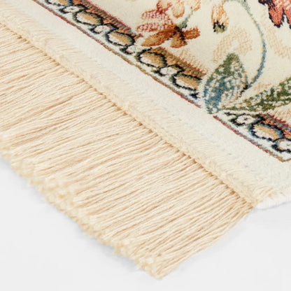  Orientalischer Samt-Teppich Fransen Oriental Flowers Creme, Größe:135x195 Cm