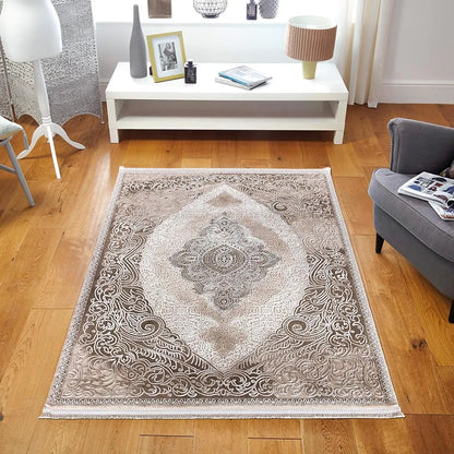  Festival Astana Teppich Rechteckig Höhe 11mm Orient Optik Beige 102IA Wohnzimmer 200 X 290
