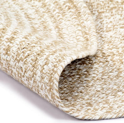  VidaXL Teppich Handgefertigt Jute Weiß Und Natur 90 Cm