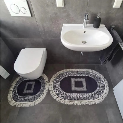  Roland Badematten WC Teppich Set Oval In Verschiedenen Farben Rosé