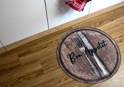  Küchenteppich 'Bon Appetit' Rund 67 Cm