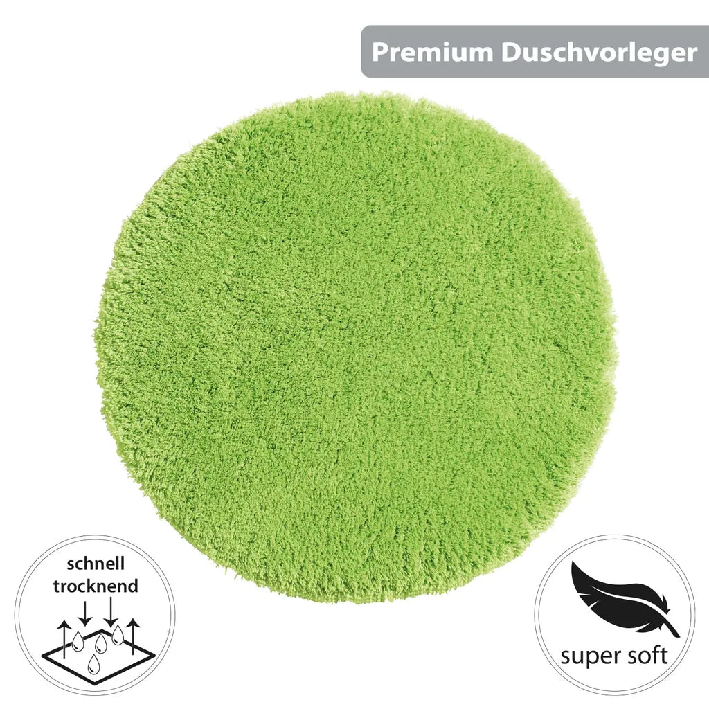  PANA® Flauschige Hochflor Badematte - Versch. Größen, Formen & Farben, Farbe:Grün, Größe:rund 90cm