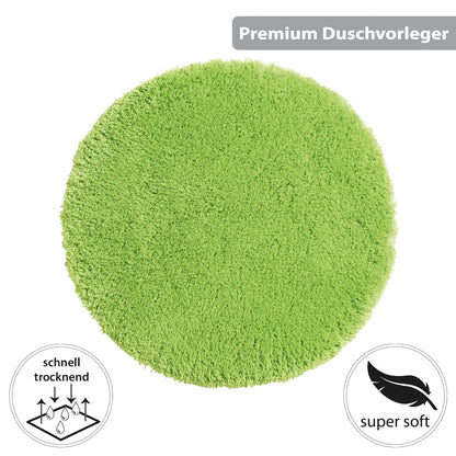  PANA® Flauschige Hochflor Badematte - Versch. Größen, Formen & Farben, Farbe:Grün, Größe:rund 90cm