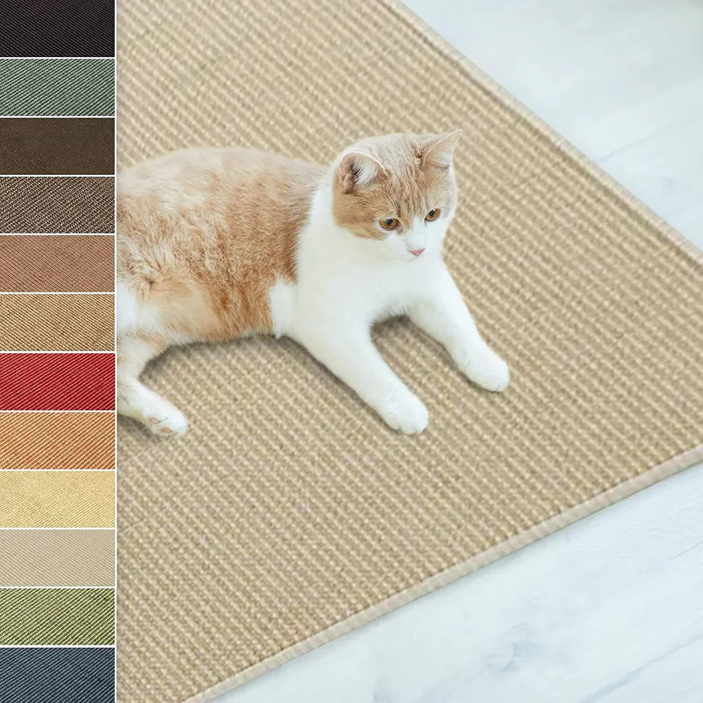  Sisal-Kratzteppich Für Katzen Widerstandsfähig Viele Farben & Größen 100 X 100 Cm Ivory