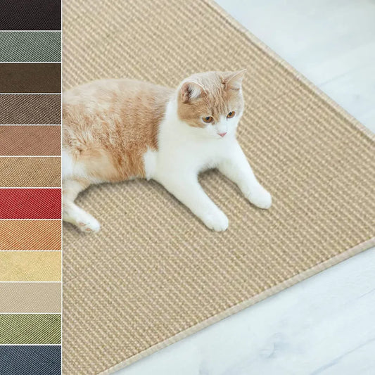  Sisal-Kratzteppich Für Katzen Widerstandsfähig Viele Farben & Größen 100 X 100 Cm Ivory