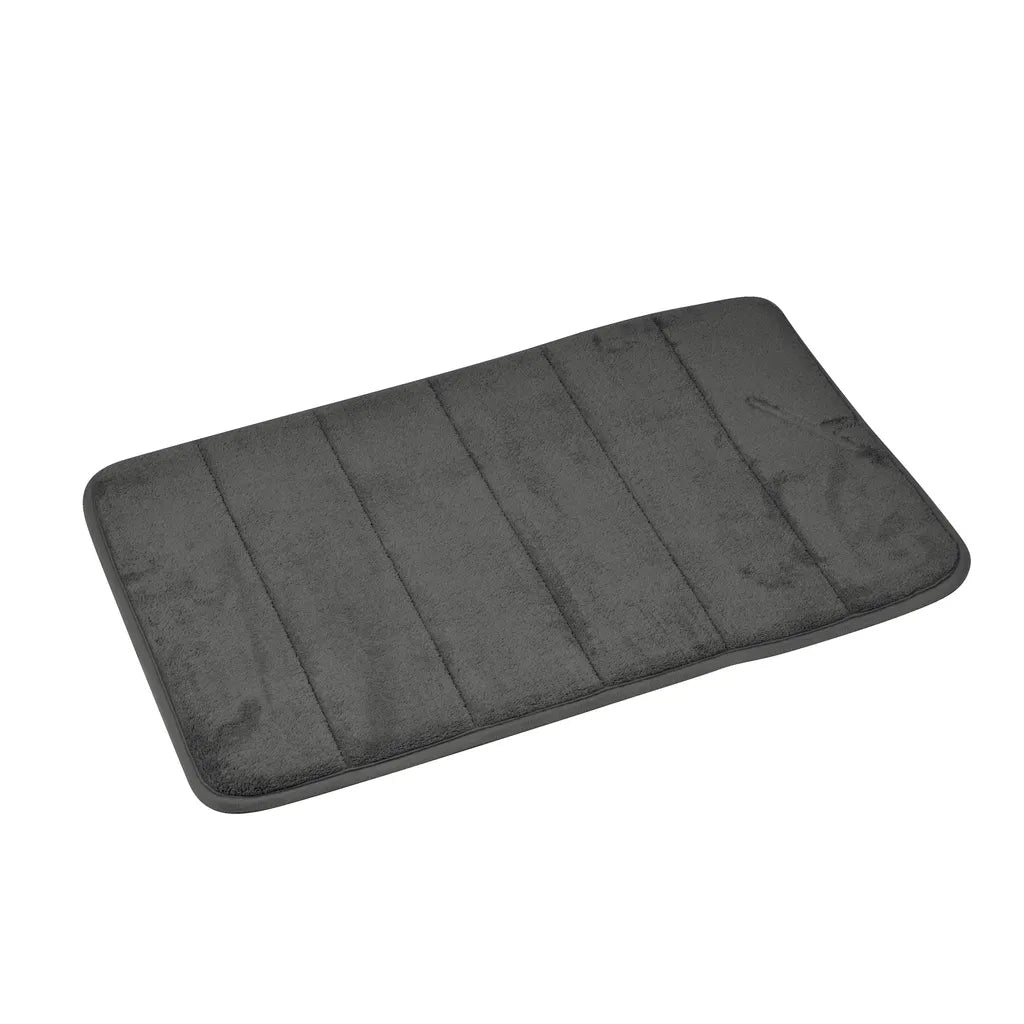  Badematte 40x60cm Badteppich Badvorleger Duschvorleger Badeteppich Weich Teppich, Farbe:Grau