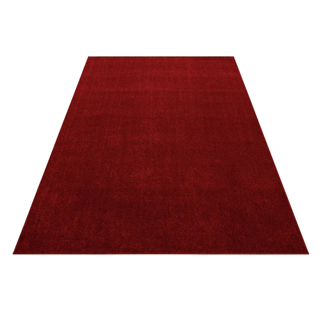  Wohnzimmerteppich,einfarbig Gabbeh Optik,kurzflor,fachflor,Farbe:Rot, Farbe:ROT, Grösse:200 Cm X 290 Cm