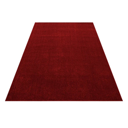  Wohnzimmerteppich,einfarbig Gabbeh Optik,kurzflor,fachflor,Farbe:Rot, Farbe:ROT, Grösse:200 Cm X 290 Cm