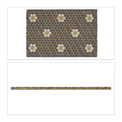  Relaxdays Fußmatte Kokos Blumen
