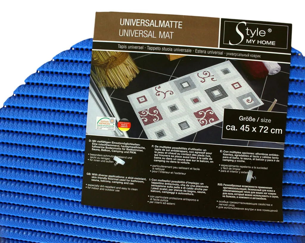  Style My Home Badmatte Blau Ca.45x72cm Bodenmatte Für Bad Balkon Camping