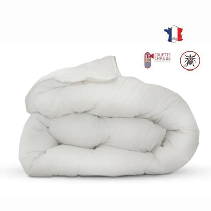  Anti-Milben-Bettdecke - 200 X 200 Cm - Warm - 400 G/m² 2 Personen - Weiß - ABEIL