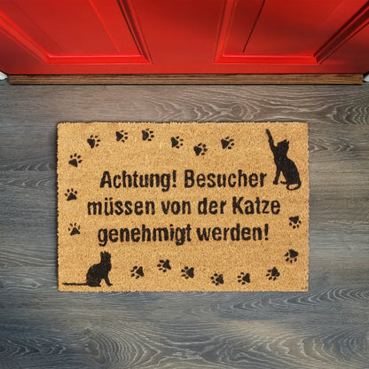  Relaxdays Fußmatte Kokos Katze