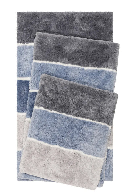  Homie Living - Badteppich - Rio Marina - Blau Grau - 55x65 Cm