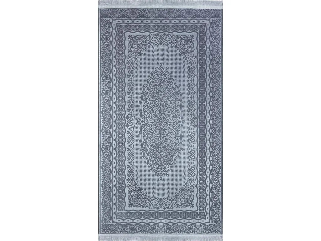  Seidenteppich Kaskaden-Design 5er Set Hellgrau Dunkle Schattierung