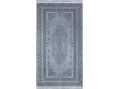  Seidenteppich Kaskaden-Design 5er Set Hellgrau Dunkle Schattierung