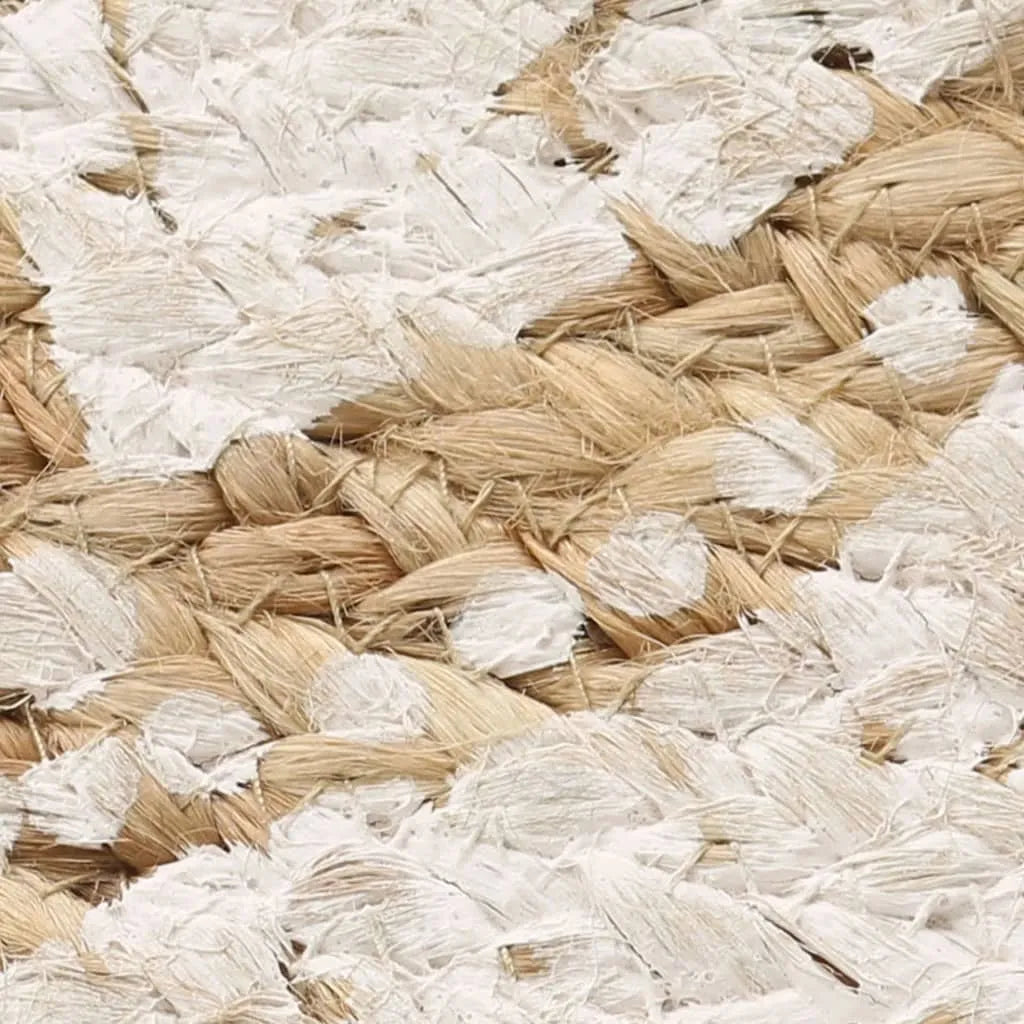  VidaXL Teppich Jute Geflochten Bedruckt 90 Cm Rund