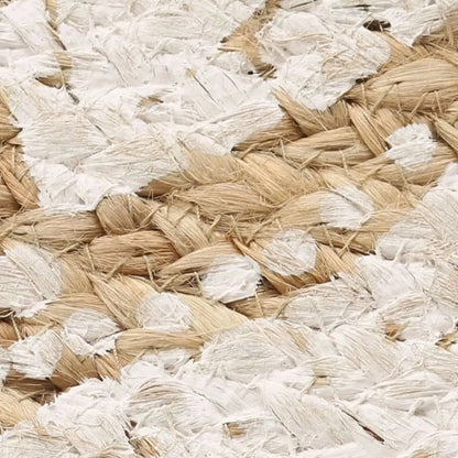  VidaXL Teppich Jute Geflochten Bedruckt 90 Cm Rund