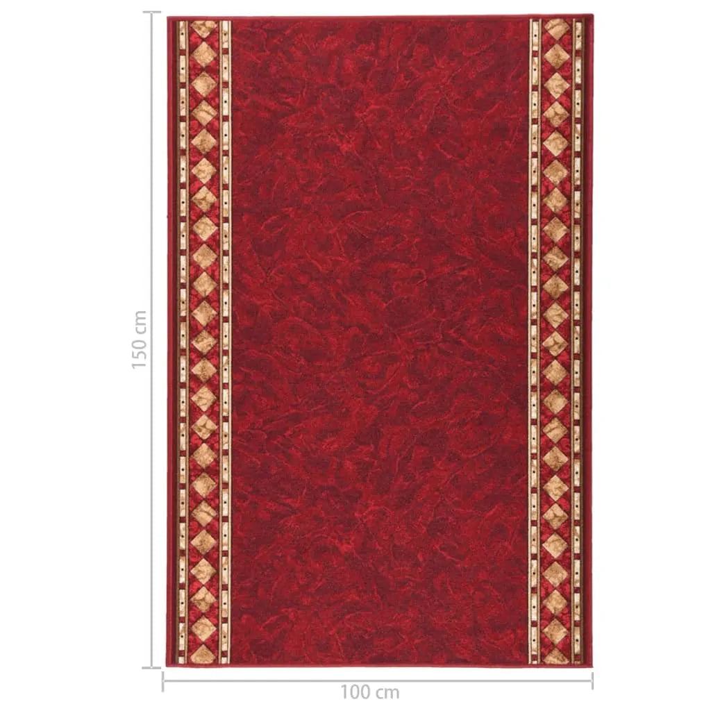  VidaXL Teppichläufer Rot 100x150 Cm Rutschfest