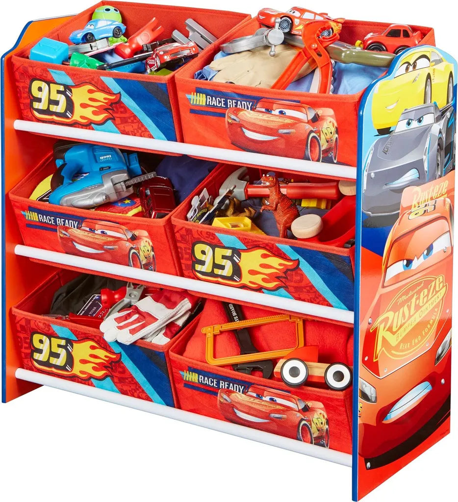  Worlds Appart Disney Cars - Regal Zur Spielzeugaufbewahrung Mit Sechs Kisten Für Kinder, 471CAA