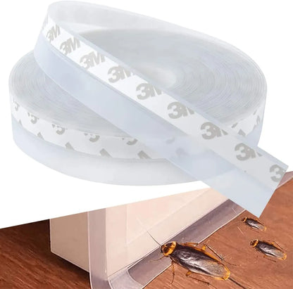  10 M X 25 Mm, Pack Of 2 Sealing Strips, Miciler Transparent Self-adhesive Sealing Tape, Multifunctional Door Floor Seal, Soundproof, Windproof, Dust Protection, Silicone Seal Strips For Doors And Windows